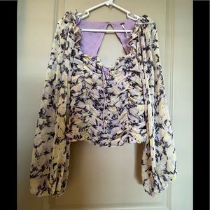 Free people mabel printed top